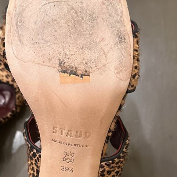 STAUD Frankie Wavy Slip on Block Heel Sandals - Picture 10 of 10